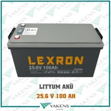 Lexron 100AH 25.6V Lifepo4 Pil Lityum Akü Lexron