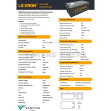 Lexron 100AH 25.6V Lifepo4 Pil Lityum Akü Lexron