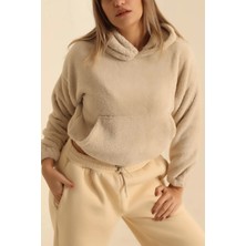 Hobilayf Yeni Trend Taş Wellsoft Kapişonlu Sweat