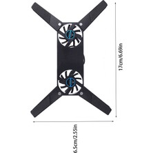 Markafox Portatif Katlanabilir Laptop Soğutucu Notebook Cooler 2 Fanlı