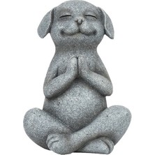 Angle Avlu Bahçe Süsleri Meditasyon Köpek Heykeli Reçine Dekorasyon (Yurt Dışından)