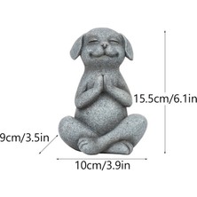 Angle Avlu Bahçe Süsleri Meditasyon Köpek Heykeli Reçine Dekorasyon (Yurt Dışından)