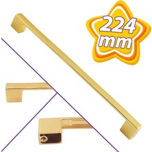 Glaswen Marmara Kulp 224 mm Altın Mutfak Kulbu Çekmece Dolap Kapak Kulbu Metal
