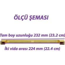Glaswen Marmara Kulp 224 mm Altın Mutfak Kulbu Çekmece Dolap Kapak Kulbu Metal
