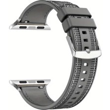 Psgt Apple Watch Uyumlu 42-44-45-49MM S10(46)Fiber Kumaş Desenli Silikon Kordon