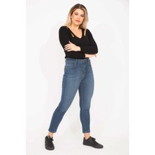 Şans Kadın Lacivert 5 Cepli Skınny Kot Pantolon 65N35272