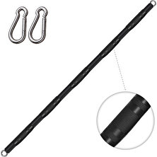 CrewSport 120 cm Cable Crossover Bar - Dap Barı - Lat Puldown - Triceps Bar - Çift Kancalı Düz Bar