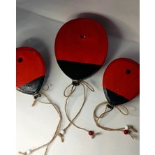 Hazal Dekor Ürünleri Balon Duvar Saksısı Seti Uğur Böceği Desenli