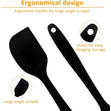 Rainbow Silikon Spatula, Bpa Içermez ve 480°F Isıya Dayanıklı, Pişirme, Fırınlama ve Karıştırma Için Yapışmaz Kauçuk Mutfak Spatulaları (L, Siyah) (Yurt Dışından)