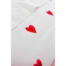 Mulberry Heart Çift Kişilik Çarşafı Lastikli Kapli Nevresim Takımı