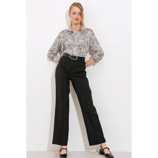 Bigdart Kadın Siyah Yüksek Bel Kumaş Pantolon 6584