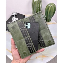 Fil Deri Telefon Bölmeli Cüzdan Deri El Tutamaçlı