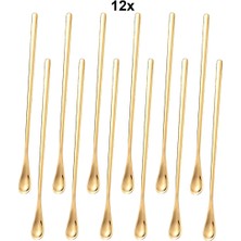 Chavin 304 Çelik 12 Adet 19 cm Kokteyl Kahve Latte Karıştırma Barmen Kaşığı CIN758SR-12