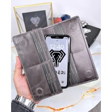 Fil Deri Telefon Bölmeli Cüzdan Deri El Tutamaçlı