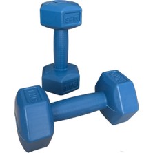 CK Spor Ckspor  2'li Dambıl Seti 1 kg x 2 Adet Plastik Dambıl Ağırlık Seti  Köşeli