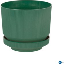 Bliss Serinova Lüks Çizgili Desenli Saksı 3.3 Lt – 3.3 Litre Hacimli Şık Çizgili Salon Saksısı