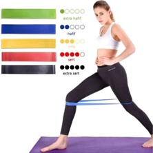 BarkoFix 5 Kademeli Set Pilates Band Pilates Bandı Aerobik Yoga Direnç Lastiği Pilates Lastigi Plates Bant