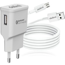 DEİLMİ Xiaomi , Huawei , Samsung Uyumlu 18W 3 Amper Hızlı Şarj Aleti Micro USB Ds-04