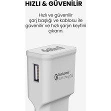 DEİLMİ Xiaomi , Huawei , Samsung Uyumlu 18W 3 Amper Hızlı Şarj Aleti Micro USB Ds-04