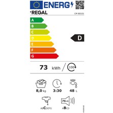 Regal cm 80101 D Enerji Sınıfı 8 kg 1000 Devir Çamaşır Makinesi