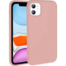 Case 4U Apple iPhone 11 Kılıf Magsafe Şarj Özellikli Sıvı Teknolojili Silinebilir Sert Kivi Kapak Pembe