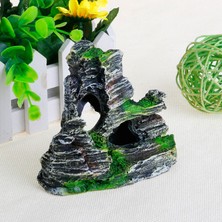 Longbangdian Shop Yeşil Stil Resim Gösterildiği Gibi Dağ Manzaralı Akvaryum Rockery Gizleme Mağara Ağacı Balık Tankı Süsleme Dekorasyonu 77UD (Yurt Dışından)