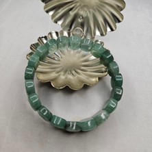 Enerji Taşım Aventurin Doğal Taş Bilekliği Rolex Kesim