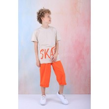 Tunays Shopping Oversize Tshirt Skate Baskılı Erkek Çocuk Kaprili