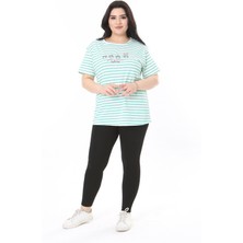 Şans Kadın Büyük Beden Gül Kurusu Bisiklet Yakalı Kısa Kollu Bluz 65N38006