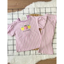 Tunays Shopping Kız Bebek Ekoseli Ikili Takım %100 Cotton