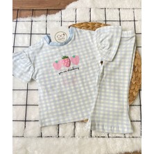 Tunays Shopping Kız Bebek Ekoseli Ikili Takım %100 Cotton