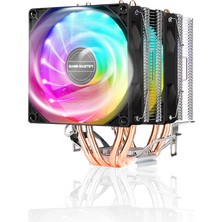 Gamemaster GM-420 4 Bakır Borulu 2 Rgb Fanlı Kule Tipi Siyah Cpu Fan