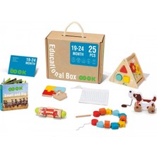 Tooky Toy Montessori Eğitici Kutu Çocuk El Becerisi Geliştirici Montessori Oyun Seti 25 Parça