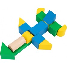 Tooky Toy Montessori Eğitici Oyuncak Sehir Blokları Yapı Seti Ahşap Oyuncak Ahşap Bloklar 50 Parça