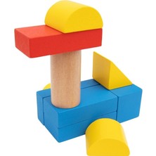 Tooky Toy Montessori Eğitici Oyuncak Sehir Blokları Yapı Seti Ahşap Oyuncak Ahşap Bloklar 50 Parça