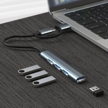 Toocki Orıgınal  2-In-1 4 Port Type C USB 3.0 Hub For Mac Book Pro Air Otg USB 3.0 Adapter Rapid USB Hub