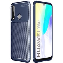 Techno Guru Huawei Y6P Gofret Desenli Ultra Koruma Sağlayan Negro Silikon Kılıf