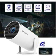 NPO FullHD Android11 BT5.0 Wifi5 120ANSI Lümen IOS/Android Taşınabilir Akıllı LED Projeksiyon HY300 PLUS