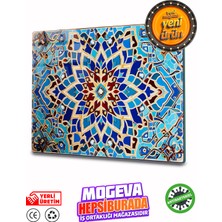 Mogeva Cam Kesme ve Sunum Tablası | Çini Desen | 20CM x 30CM