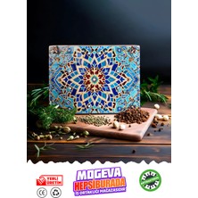 Mogeva Cam Kesme ve Sunum Tablası | Çini Desen | 20CM x 30CM