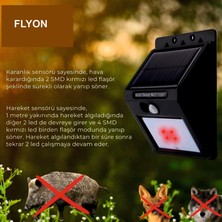 Flyon Sensörlü Sokak Lambası Hem Bahçe Aydınlatma Solar Enerjili  FLYON-K24