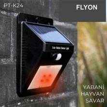 Flyon Sensörlü Sokak Lambası Hem Bahçe Aydınlatma Solar Enerjili  FLYON-K24