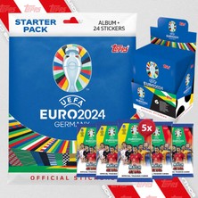 Topps Big Bundle Futbolcu Sticker Ve Kartları-starter Pack-300 Sticker-40 Euro2024 Futbolcu Kartı