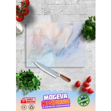 Mogeva Cam Kesme ve Sunum Tablası | Supreme Mermer Görünümlü | 20CM x 30CM