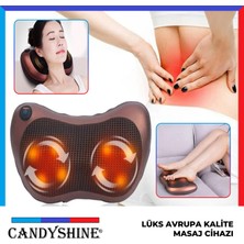 CandyShine Deluxe Çift Motor 8 Toplu Premium Kalite Masaj Aleti Cihazı Ovmalı Yoğurmalı Isıtmalı Tüm Vücut Için