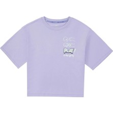 Erke Çocuk Genç Kız Bisiklet Yaka T-Shirt