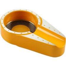 Premium Quality Pq Sarı-Gümüş Porselen Tekli Puro Küllüğü