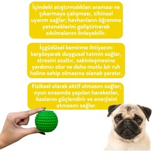 Havhav Doğal Kauçuk Köpek Isırma Topu Turuncu Renkli Içine Ödül Maması Saklanabilen Köpek Oyuncağı Toksik Madde Içermez