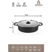 Amboss Montana 3 Parça Granit Set (Siyah)