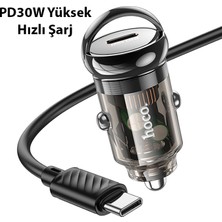 Ason Plus Hoco Z53 Sight Single PD30W Type-C Girişli Araç Çakmaklık Hızlı Şarj Aleti + Type-C To Type-C